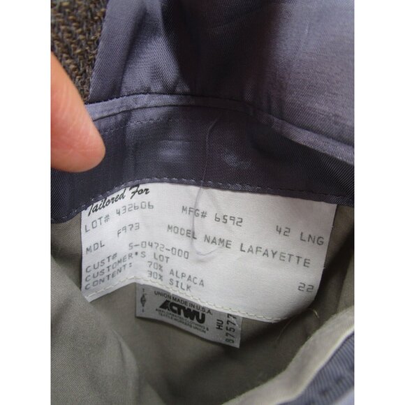 VINTAGE Karl Lagerfeld Sport Coat 42 Alpaca Silk Blazer Jacket USA - Picture 12 of 13